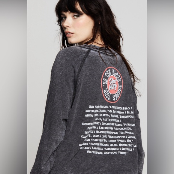 RECYCLED KARMA Brands BLACK CROWES Sho Nuff Oversized Sweatshirt S fits M - Picture 3 of 4